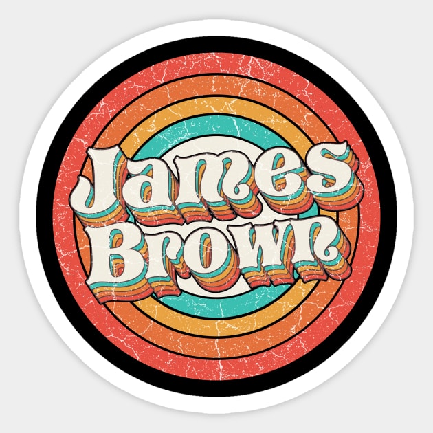 James Proud Name - Vintage Grunge Style Sticker by Intercrossed Animal 